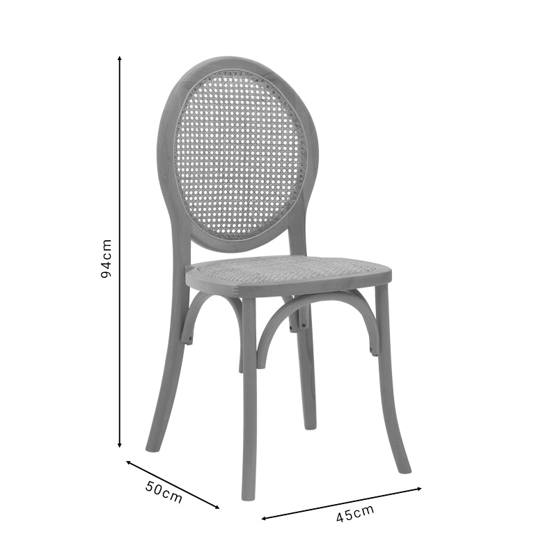 Модерно, естетска и уникатно столче Chair stackable Inlay од природно буково дрво со плетено седиште од вистински природен ратан