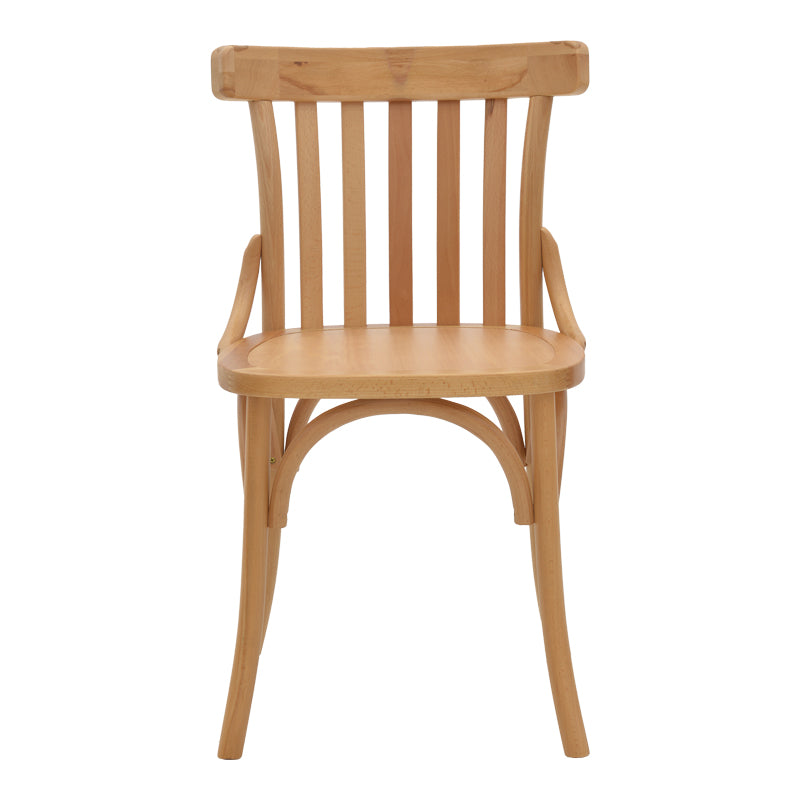Модерно, естетско и уникатно трпезариско столче Chair Inlic со ергономски наслон, изработено од висококвалитетно буково дрво во топла природна боја