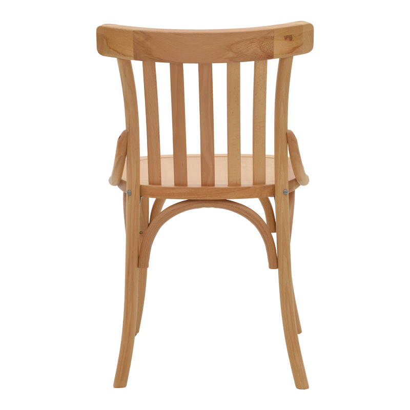 Модерно, естетско и уникатно трпезариско столче Chair Inlic со ергономски наслон, изработено од висококвалитетно буково дрво во топла природна боја