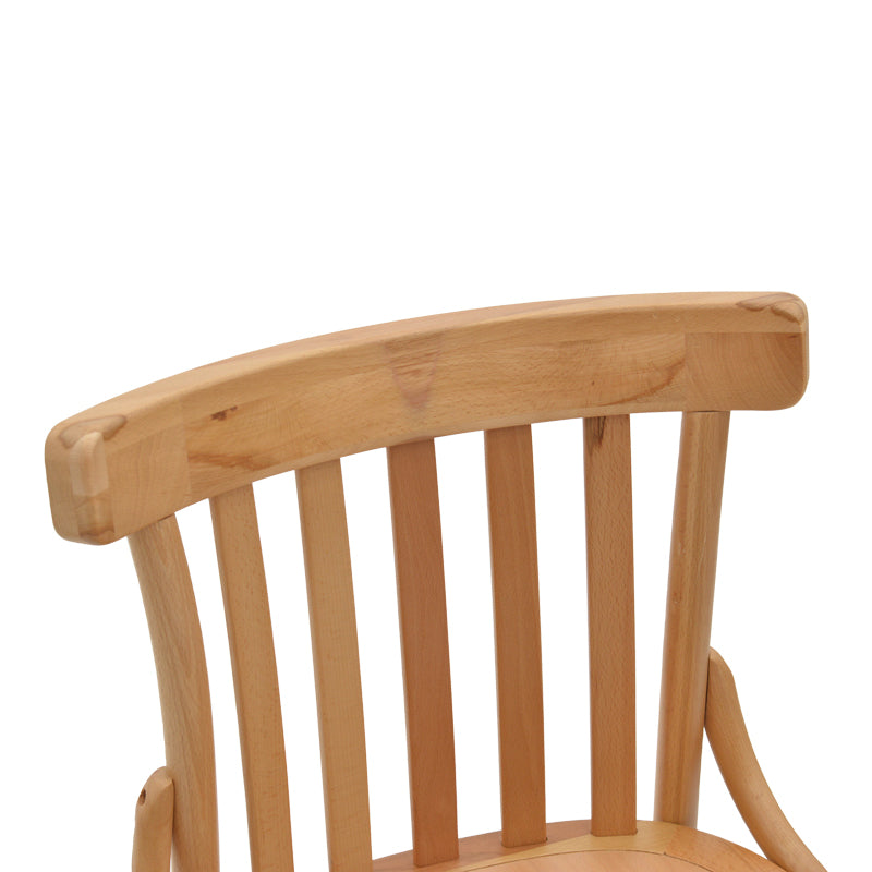 Модерно, естетско и уникатно трпезариско столче Chair Inlic со ергономски наслон, изработено од висококвалитетно буково дрво во топла природна боја