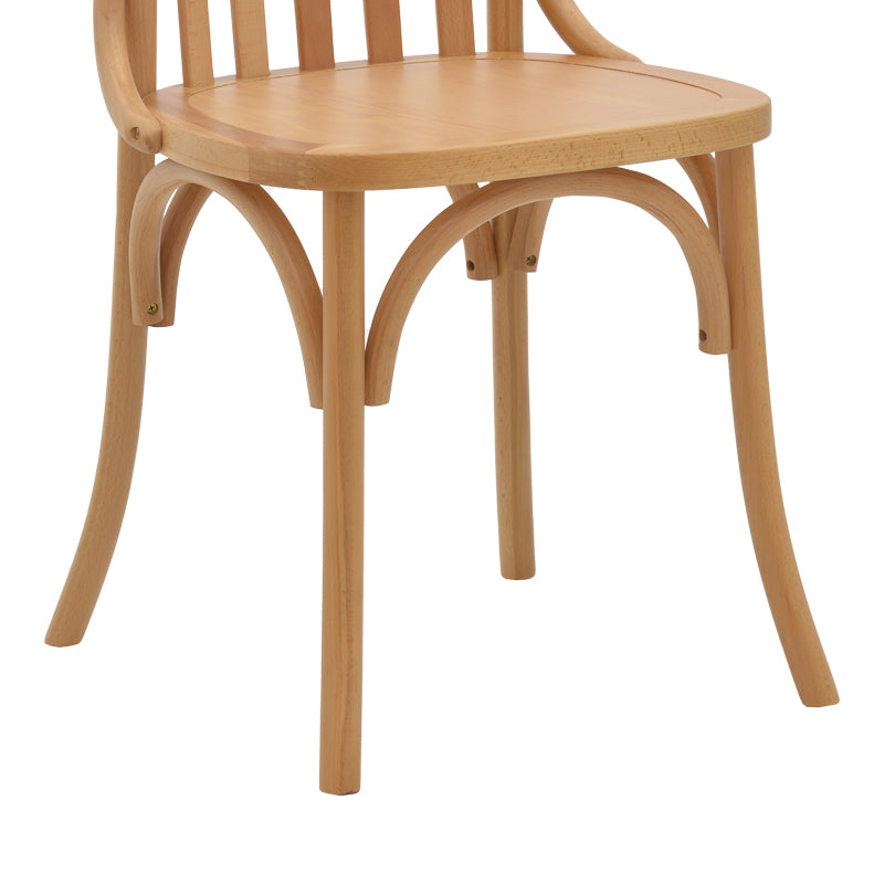 Модерно, естетско и уникатно трпезариско столче Chair Inlic со ергономски наслон, изработено од висококвалитетно буково дрво во топла природна боја