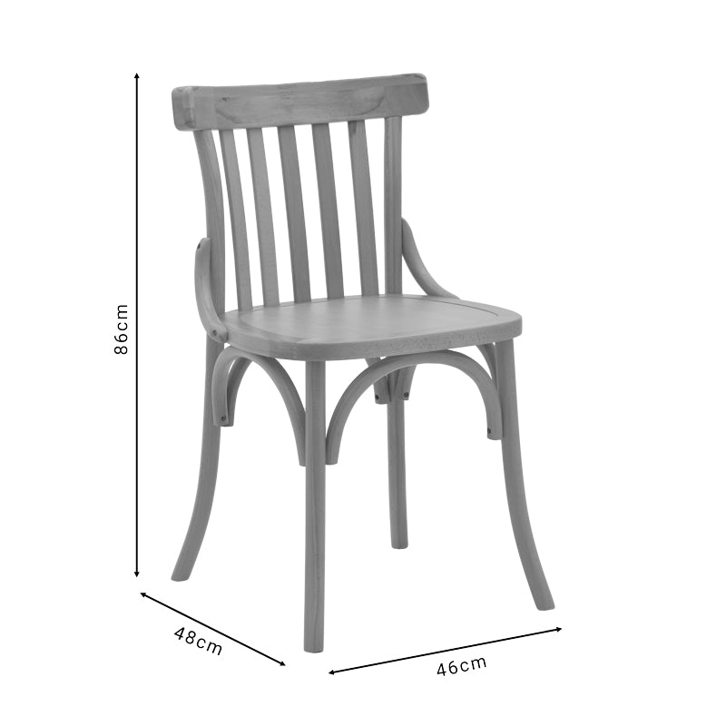 Модерно, естетско и уникатно трпезариско столче Chair Inlic со ергономски наслон, изработено од висококвалитетно буково дрво во топла природна боја