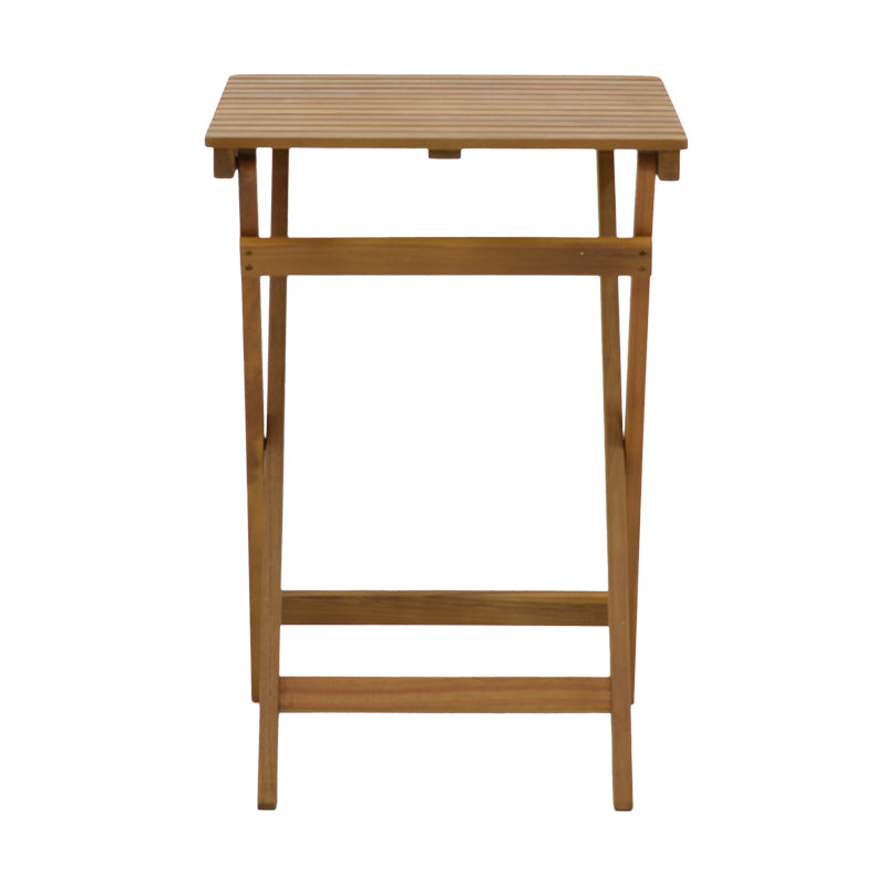 Модерна, естетска и уникатна коцка преклопна маса Foldable table Quasar изработена од масивно природно акација дрво со паметна кохезивна лоунџ структура