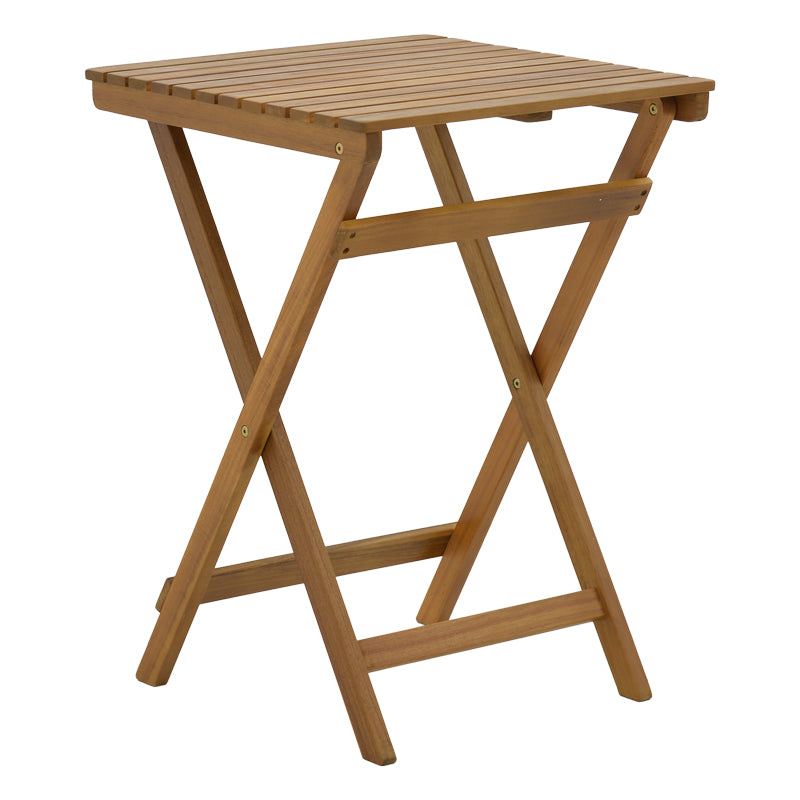 Модерна, естетска и уникатна коцка преклопна маса Foldable table Quasar изработена од масивно природно акација дрво со паметна кохезивна лоунџ структура