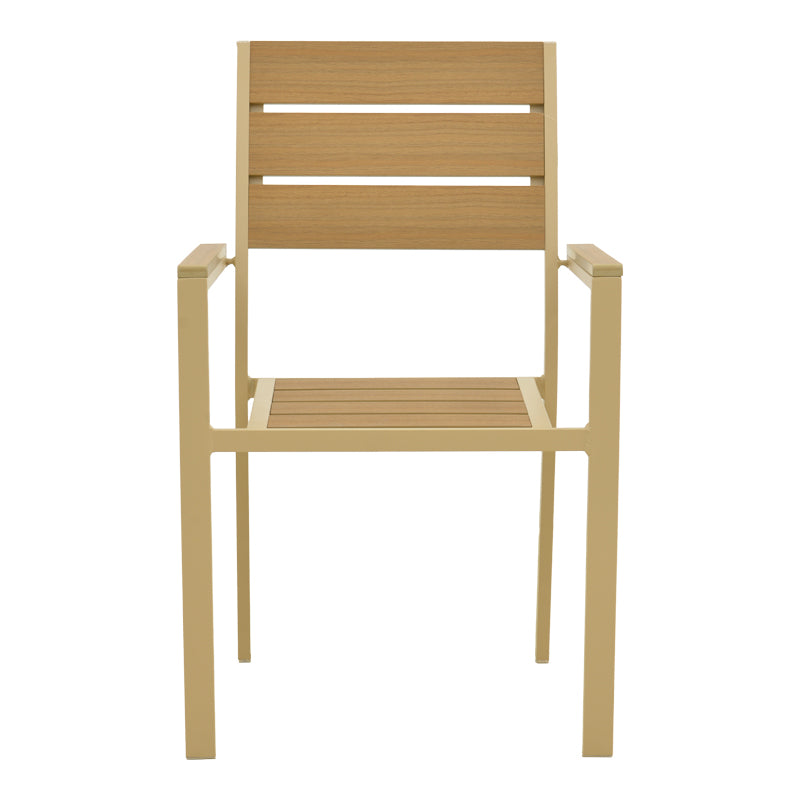 Nova стаклив стол од природна пливуд и алуминиум во капучино боја за трпезарија