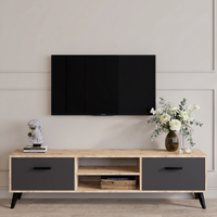 SYMMETRIC GENOVA TV STAND – ATLANTIC / ANTHRACITE (160 CM)
