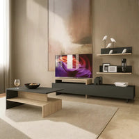 LUXURY LIVING ROOM SET TORINO – ANTHRACITE / ATLANTIC (TV CABINET + COFFEE TABLE)