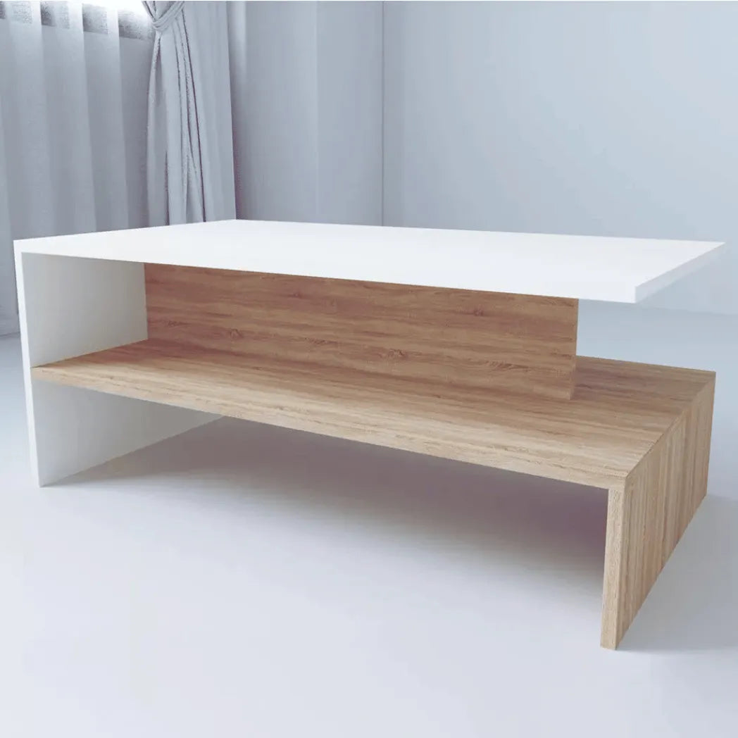 LUXURY LIVING ROOM SET TORINO – WHITE/ ATLANTIC (TV CABINET + COFFEE TABLE)