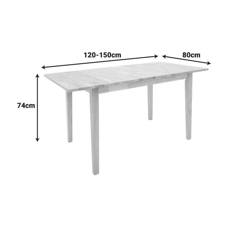 Модерна, естетска и уникатна трпезариска маса на расклопување Extendable Table Selain од масивно дрво во природна нијанса со зајакнат паметен механизам и стабилна архитектура