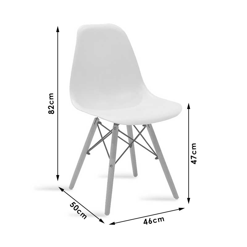 Модерен минималистички трпезариски сет Dining Room Set со тркалезна бела маса врз стабилна база и две ергономски бели Vedaar лоунџ столици во скандинавски стил