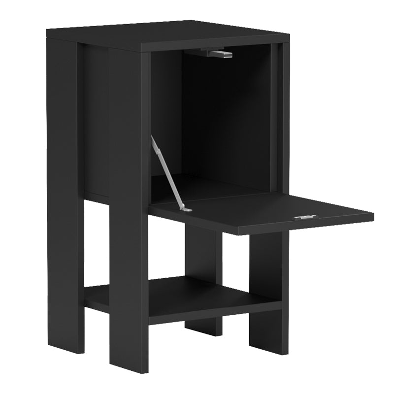 Минималистичко црно ноќно масиче Aero со димензии 30x30x55cm