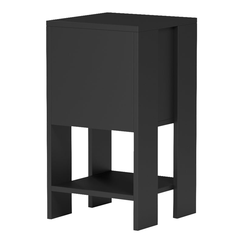 Минималистичко црно ноќно масиче Aero со димензии 30x30x55cm