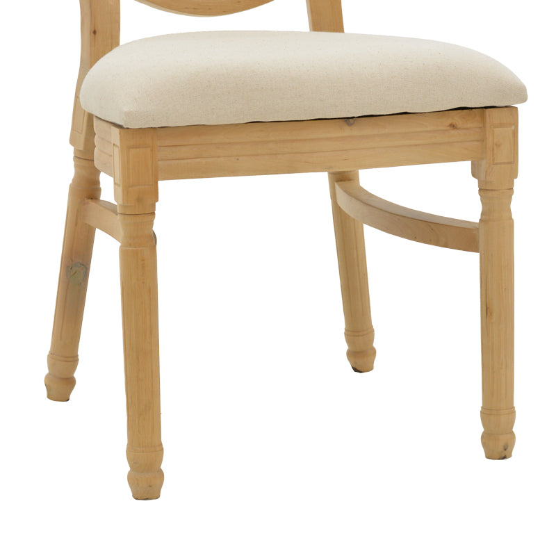 Модерно, естетско и уникатно дрвено столче Chair Inletic од природно масивно каучуково дрво со елегантен наслон од плетен природен ратан