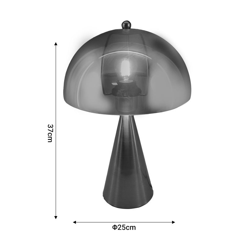 Модерна и елегантна столна лампа Table lamp Galalo со луксузна златна основа од комбиниран метал и стакло и соодветен цилиндричен абажур