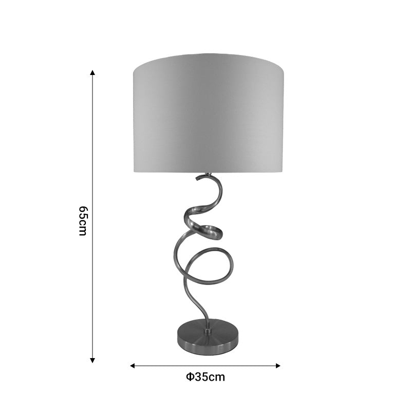 Модерна, висока и елегантна столна лампа Table lamp Galane со раскошна златна основа од алуминиум и голем бел абажур од премиум платно