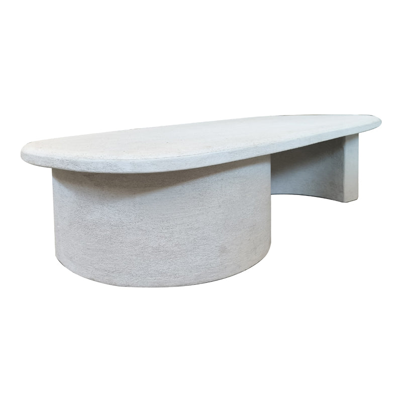 Модерна, естетска и уникатна правоаголна ниска клупска маса Coffee Table Sapele со мазна горна површина во чиста бела боја и стабилна паметна архитектура