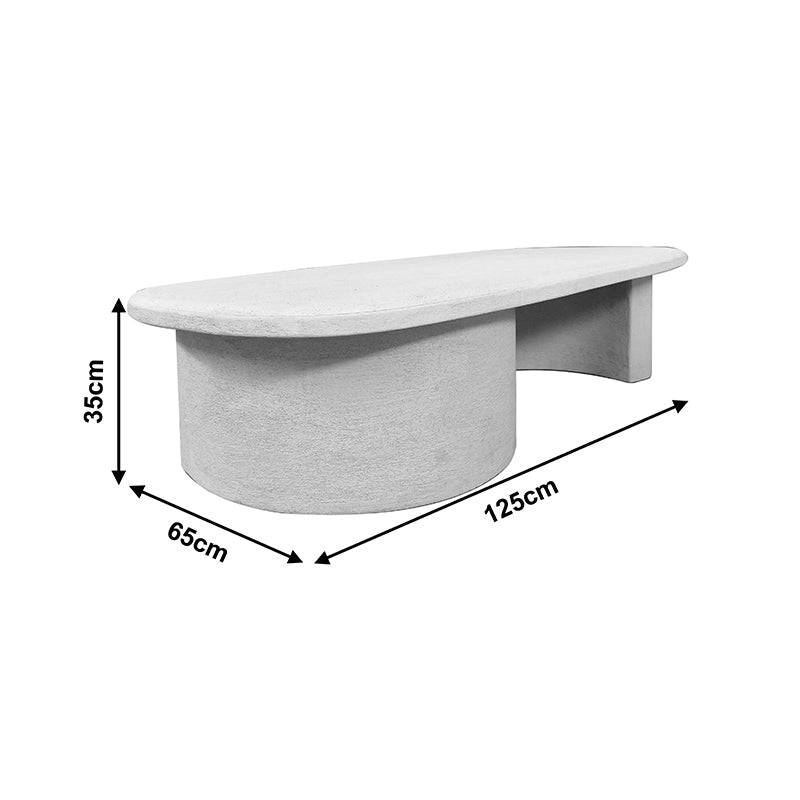 Модерна, естетска и уникатна правоаголна ниска клупска маса Coffee Table Sapele со мазна горна површина во чиста бела боја и стабилна паметна архитектура