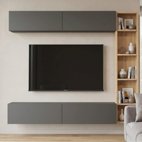 WALL-MOUNTED TV SET SAN REMO – ANTHRACITE/ OAK (170 CM)