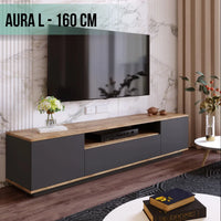 ТВ Комода Aura L – Сонома/Антрацит 160цм