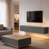 LIVING ROOM SET TORINO  ANTHRACITE / SONOMA / ATLANTIC (TV CABINET + COFFEE TABLE)